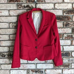 📜 Gap The Academy Blazer Red Wool Blend Size 10